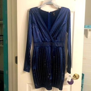 NWT - Gorgeous Navy Studded Dress